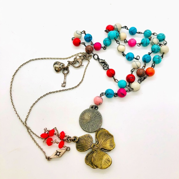 Vintage Fossil Necklace & Y coin Necklace - Picture 14 of 14